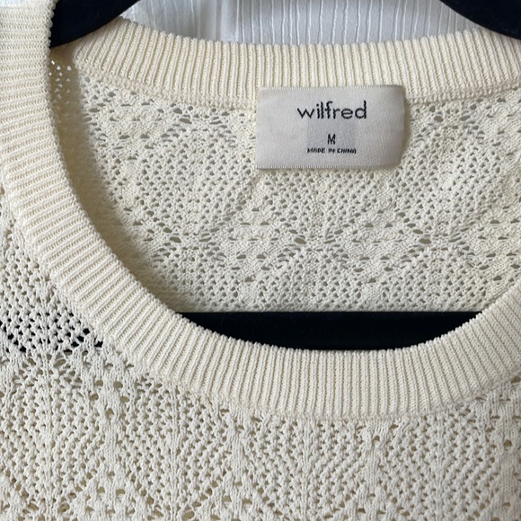 Wilfred Open Knit Ruffled Sweater - Picture 3 of 4